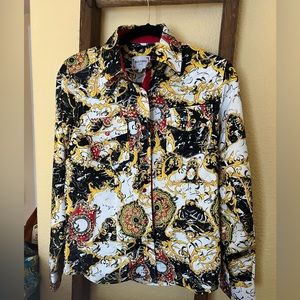 Ace of Diamonds Pearl-snap western shirt. Size small